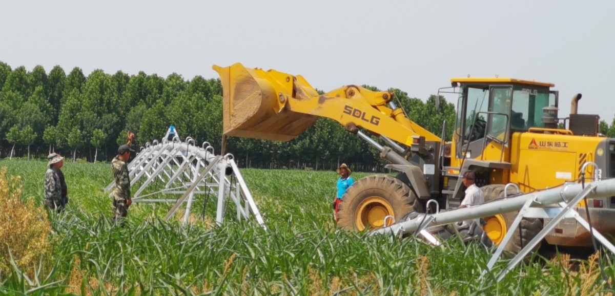 噴灌系統(tǒng)施工現場